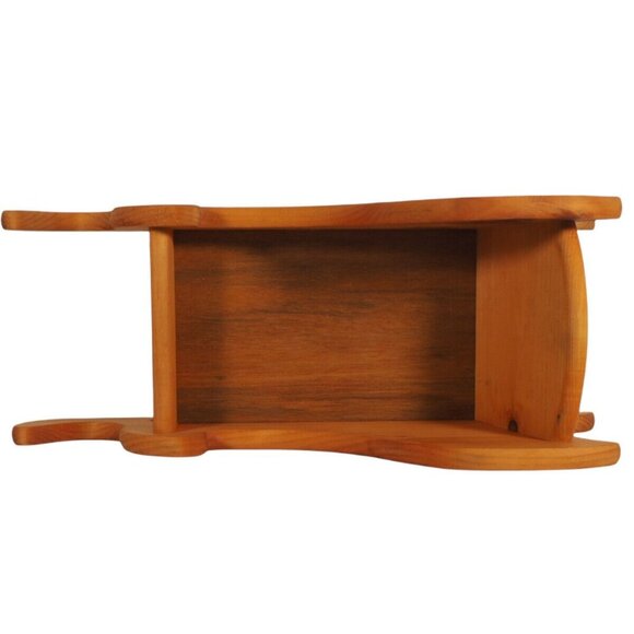 Vintage Wooden Santa Sled With Decals Natural Farmhouse MCM Large Arrangemets - Picture 8 of 9